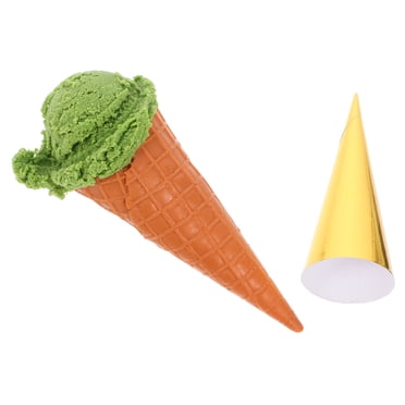 Pink Artificial Ice Cream Cone - Fake Food Prop For Photography & Play