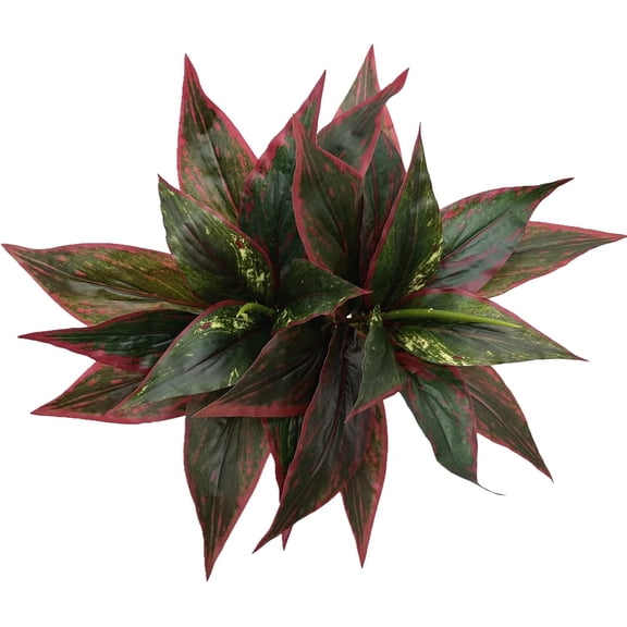 Fake Leaves Plants for Christmas Decor, Gold Artificial Shrubs Grass Foliage Plastic Bulk Leaf Indoor Outdoor Home Garden Party Hotel Verandah Wedding Event Faux DIY Decoration - Golden 5 Pack
