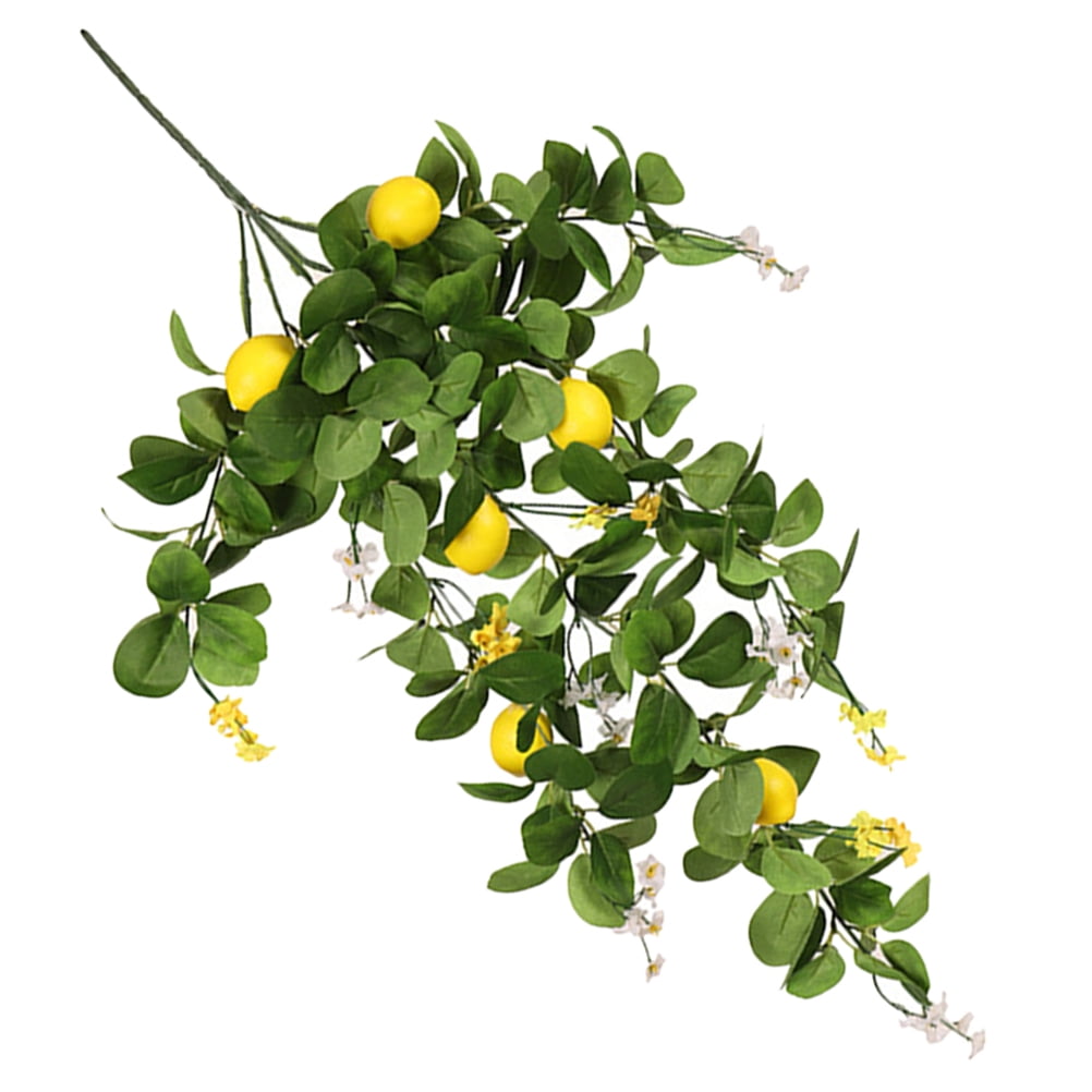 Fake Lemon Branch Tree Decorations Photo Garland Front Door Lemons