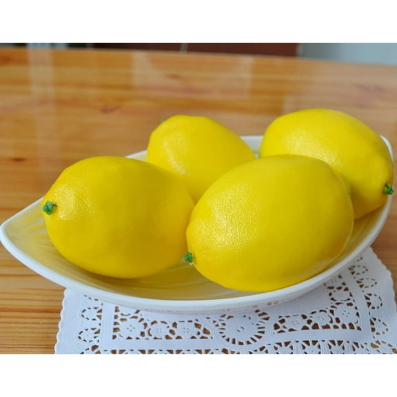 Fake Lemons,Artificial Lemons,Lemons For Decoration,Fake Fruit Home Decoration Artificial Lifelike Simulation Yellow Lemon,Artificial Lemons Simulation(10pcs 4*3in)from ANMUYUM