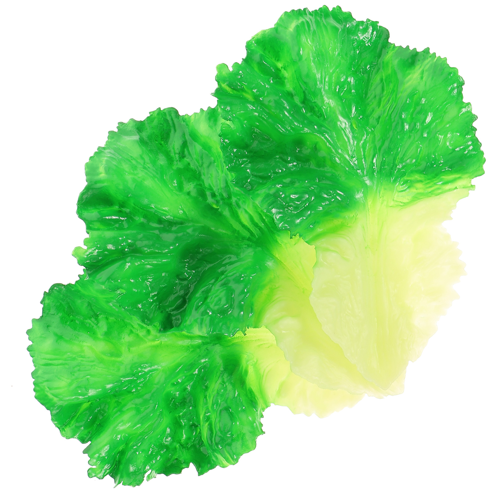 Fake Lettuce Leaves 3 Pcs Simulation Food Vegetables Decorative Leaf