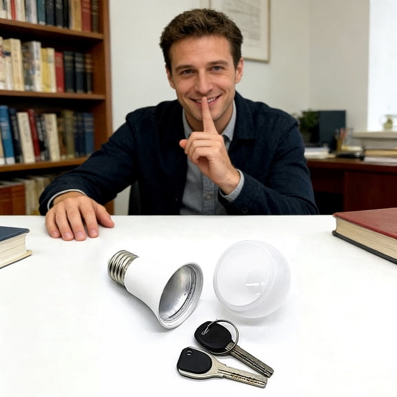 Fake Light Bulb Box with Hidden Compartment for Cash and Key Storage, Decorative Plastic Stash Container for Indoor or Outdoor Use