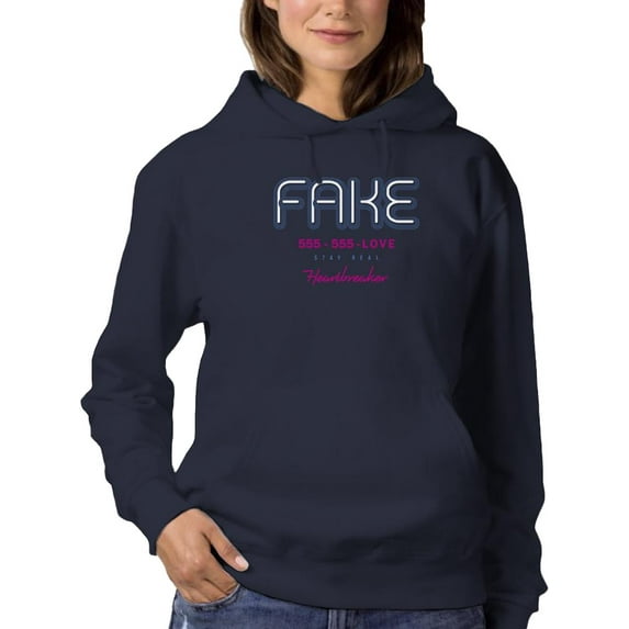 Fake Love Heartbreaker Hoodie Women -Image by Shutterstock, Female 5X-Large