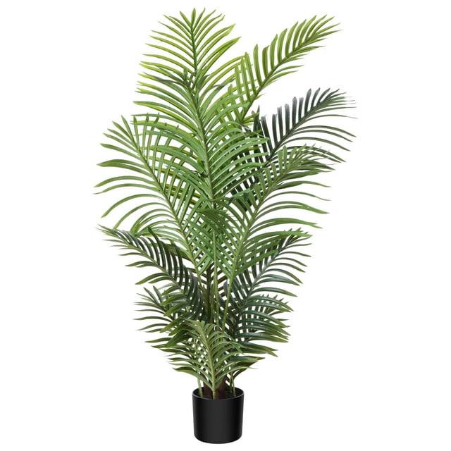 Dr.Plantzen's 4ft Majesty Palm Plant, Artificial in Pot Indoor/Outdoor