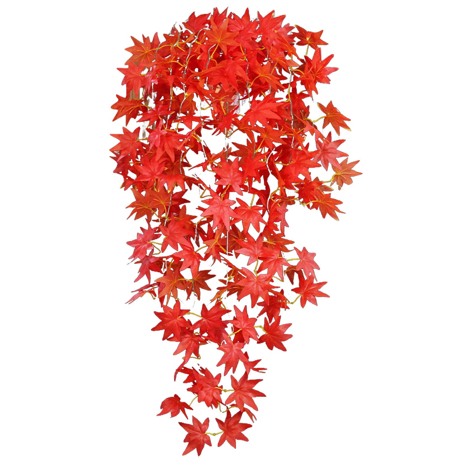 Fake Maple Leaves Hanging Plant, Artificial Fall Hanging Plants Fake ...
