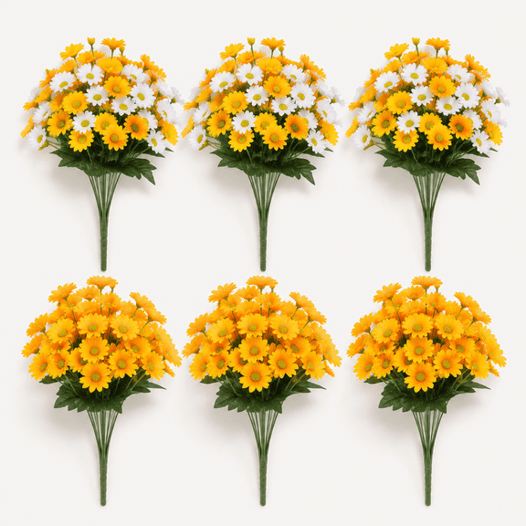 Fake Mums Artificial Flowers for Outdoor Decoration