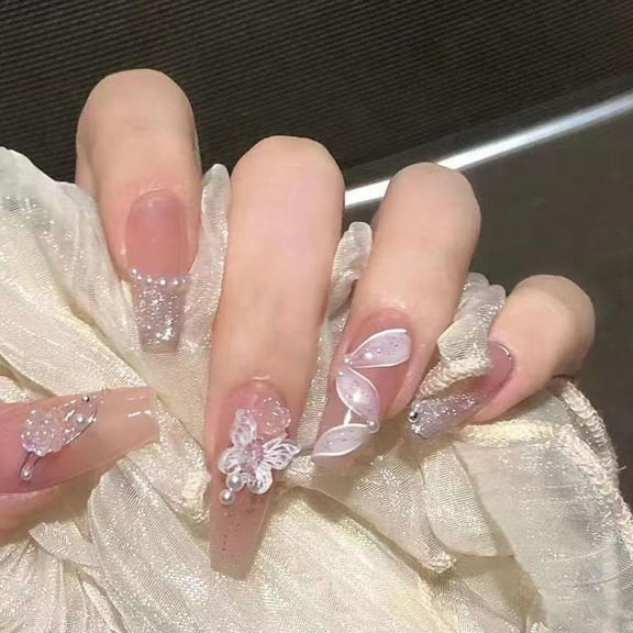 Fake Nail Art Long False Nail Panel Nail Enhancement Wearing Nail Ins Advanced• O9L8