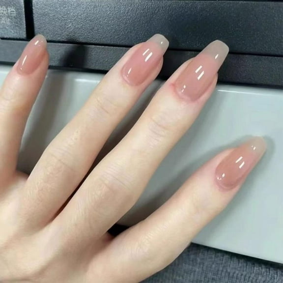 Fake Nails Set With Glue Long Nails French Nail Care Nail Beauty Design Hot V7 V5V4