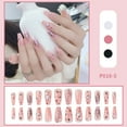 Fake Nails Starry Flame Press on Nails Gradient French False Nail Tips