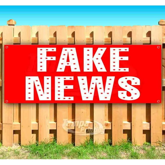 Fake News 13 oz Vinyl Banner With Metal Grommets