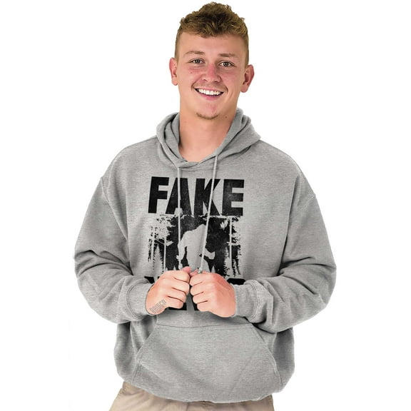 Fake News Legend Bigfoot Sasquatch Hoodie Sweatshirt Women Men Brisco Brands L