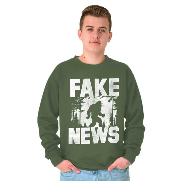 Fake News Legend Bigfoot Sasquatch Sweatshirt for Men or Women Brisco Brands X