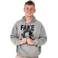 thumbnail image 1 of Fake News Legend Bigfoot Sasquatch Unisex Plus Fleece Graphic Hoodie Brisco Brands 2X, 1 of 5