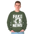 thumbnail image 1 of Fake News Legend Bigfoot Sasquatch Unisex Plus Fleece Graphic Sweatshirt Brisco Brands 2X, 1 of 5