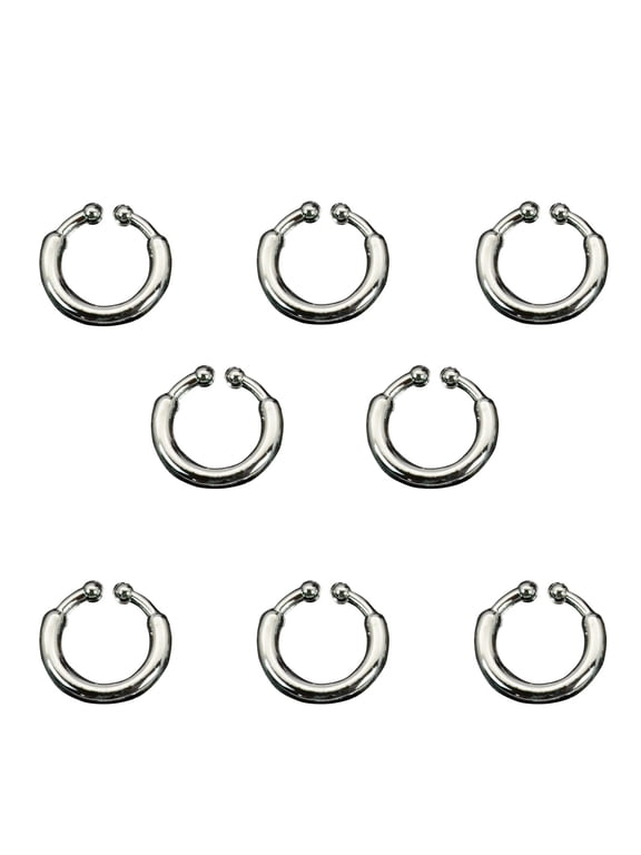 Fake Non-Piercing Body Jewelry Kit 8 Nose/Lip/Cartilage/Septum/Belly Button Ring