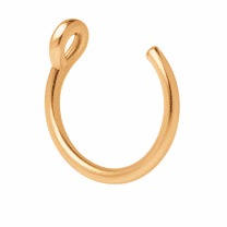 Fake Nose Ring – 22g Nose Rings, Clip On Hoop Nose Rings for Women – Faux Nose Piercing for Women – Gold Filled Fake Nose Hoop – Faux Septum Lip Ring – Non Pierced Rose Gold Jewelry