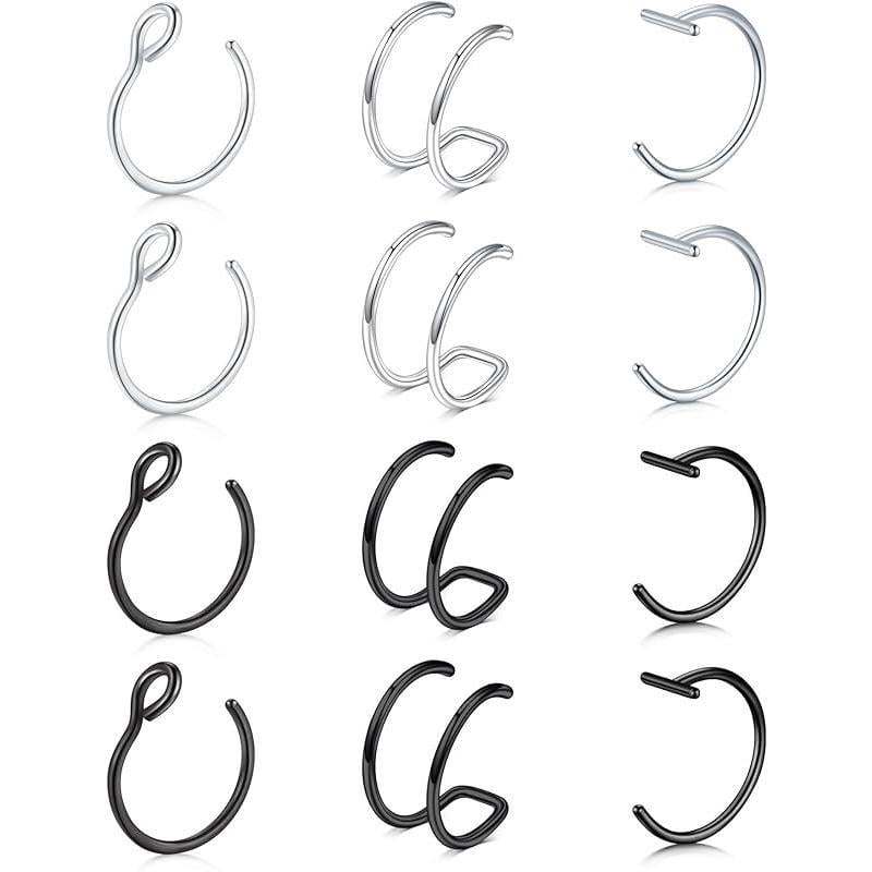Fake Nose Ring Fake Septum Fake Nose Ring Hoop Fake Nose Rings for ...