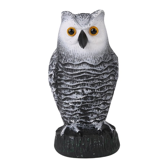 Fake Owl Bird Scarecrow Decoy, Bird Repellent Garden Protector, Outdoor Owl Ornament for Squirrels, Raccoons & Birds, Realistic Scarecrow Decoration for Patio & Home