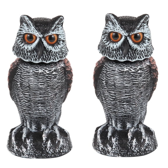 Fake Owl Decoys to Scare Birds Away from Gardens and Patios,Owl Decoy Statue Protect Garden Yard Scare Birds Away Pigeon Repellent Scarecrow