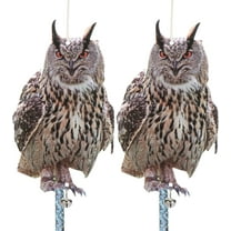 Fake Owl Realistic Keep Squirrels Away from Outdoor Hanging Plastic Owl to Scare Pigeon for House Flat Garden Owl with Reflective Tape for Balcony Windows Porch Backyard Decor