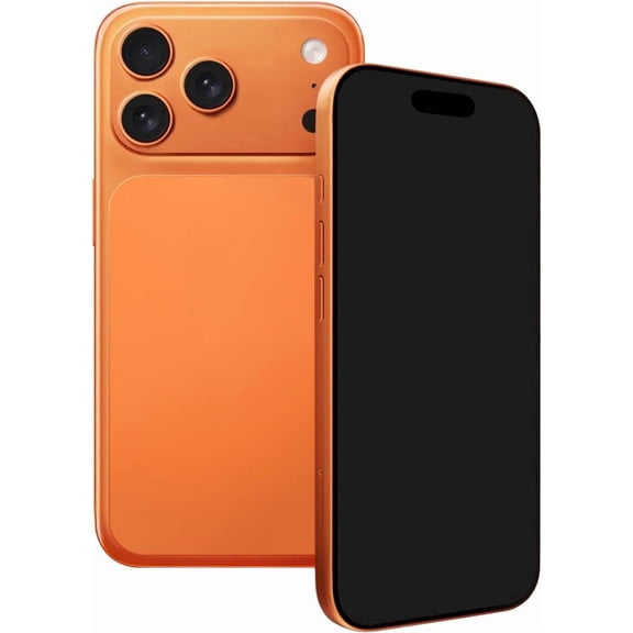 Fake Prop phone, Showing that the Looks like the Real Phonepro Max 17 (17Pro, Universe Orange, Black screen)