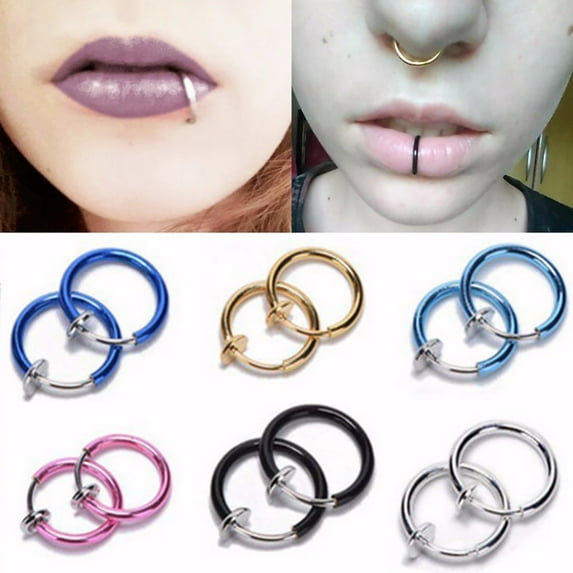 Fake Piercing Clip-on Jewelry Steel That Fits Every Where (pink) (A/5/2/A10)