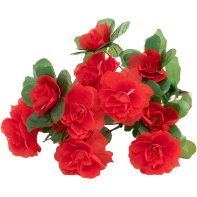 Fake Plant Fake Rhododendron Artificial Plants Outdoor Red Simulation