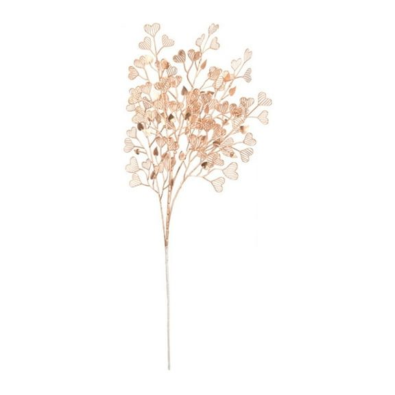 Fake Plant Heart Shape Non-fading Easy Care Single Branch Hollow Out Decorate Solid Color No Wither Clear Texture Artificial Leaf Wedding Decoration