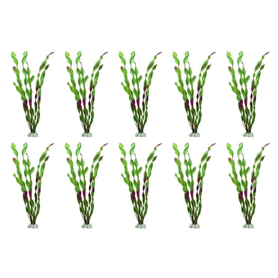 Fake Plants Clearance! Plastic Fish Tank Plant Decoration 10Pcs 10 X Plastic Seaweed Big Sale!