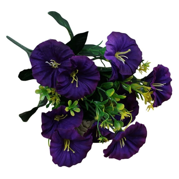 Fake Plants, Fall Flowers - Dienrx 6 Artificial Flower Bouquets of Morning Glory and Morning Glory Soft Decoration Opening Wedding Silk Flowers, 1*Artificial Flower