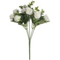 Fake Plants For Outdoors Indoor Artificial Rose Silk Flowers White