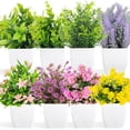 thumbnail image 1 of Fake Plants Mini Potted Artificial Plants, 8 Pack Artificial Eucalyptus Plants Small Houseplants Greenery in Black Round Pot, Small Faux Plants Decor for Home Bathroom Office Farmhouse Desk Shelf, 1 of 5