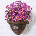 thumbnail image 1 of Fake Plants Promotion Sale! Nomeni 2 Pc Daisies Non Fading Plastic Plants That Decorate The Windows of Your Home with Outdoor Plastic Flowers, Home Decor Clearance Sale Pink, 1 of 3