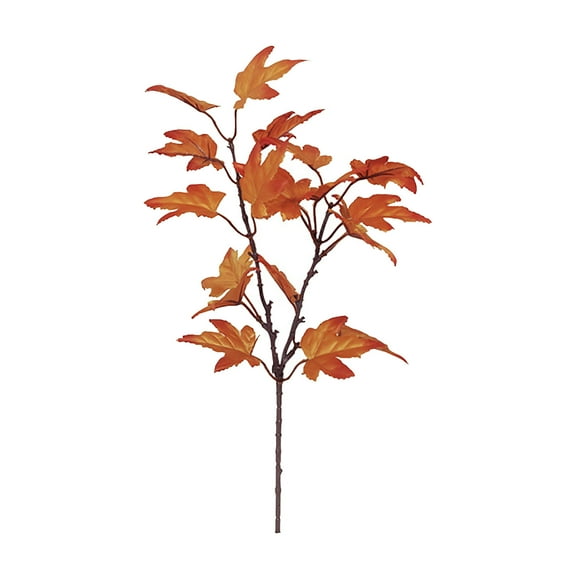 Fake Plants Promotion Sale! Nomeni Artificial Maple Leaves Branch Fake Fall Leaves Stems Plants Outdoor for Home Kitchen Thanksgiving Decor, Home Decor Clearance Sale Orange