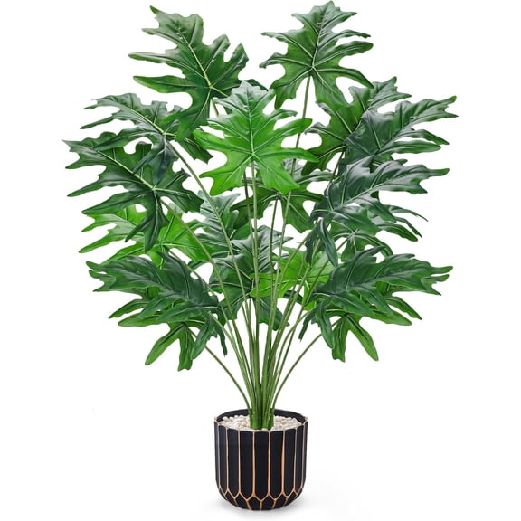 Fake Plants Tall 28'' Green Artificial Tropical Faux Plants Indoor for Living Room Home House Decor