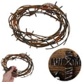 thumbnail image 1 of Fake Plastic Barbed Wire Prop, Rusty Look Artificial Barbwire for DIY Crafts Cowboy & Halloween Party Decor(Red), 1 of 9