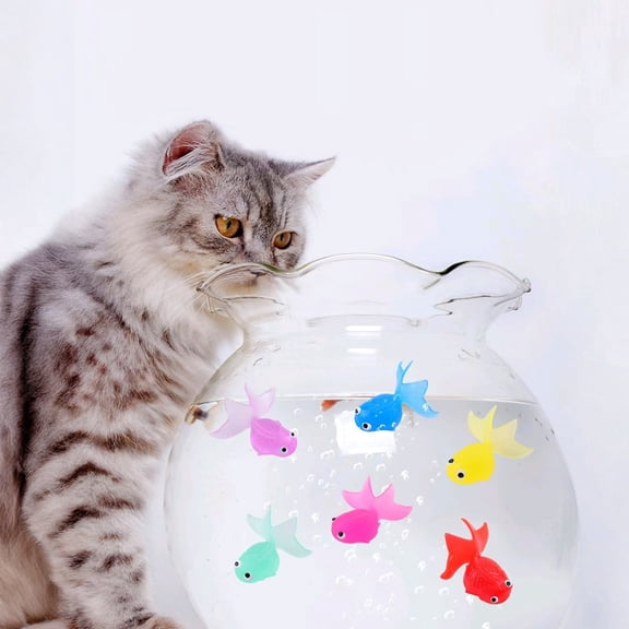 Fake Plastic Fish Floating Artificial Aquarium Fishes Realistic Artificial Moving Colorful Goldfish Fake Goldfish Decoration Ornament for Aquarium Tank