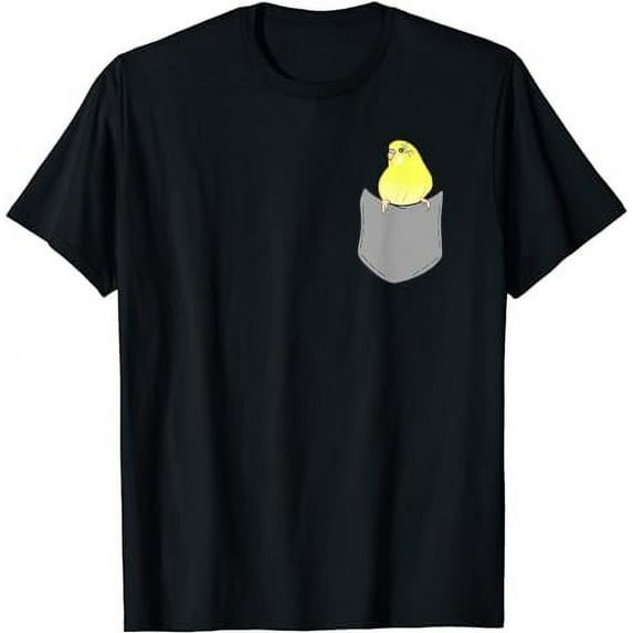 Fake Pocket Yellow Budgie Cute Yellow Budgerigar Birb memes T-Shirt