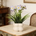 thumbnail image 1 of Fake Potted Flowers in Ceramic Vase for Home Decor – Small Artificial Flower Arrangement for Living Room, Desk, Entryway, Office, Multicolor, 1 of 6