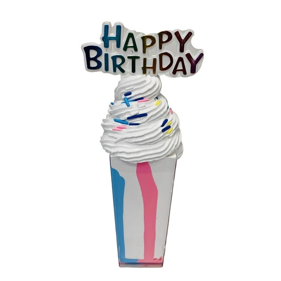 Fake Pudding Shot Birthday Cake Prop Decoraton Mini Parfait Dezicakes