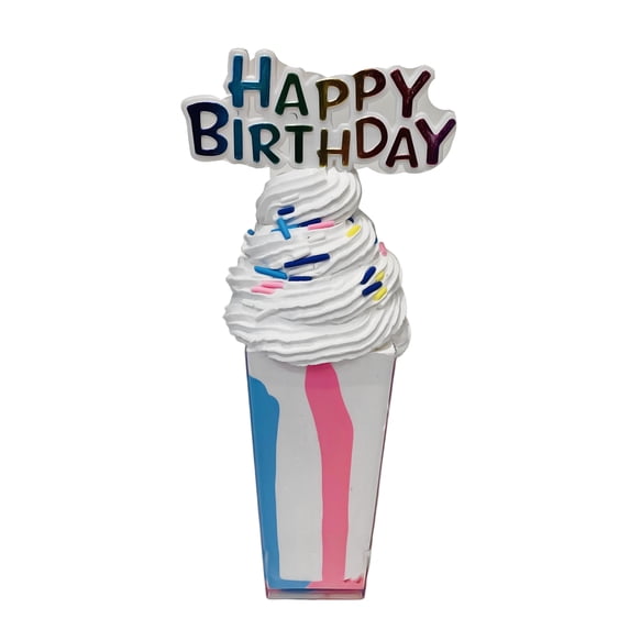 Fake Pudding Shot Birthday Cake Prop Decoraton Mini Parfait Dezicakes