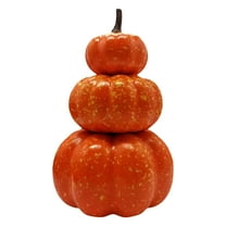 Fake Pumpkins Artificial Plastic Pumpkins,8.66" Artificial Special Tower Pumpkins Decoration Fall Stacked Pumpkin for Fall Displays,Assorted Faux Pumpkin Cute Foam Pumpkins Halloween(B,8.66x5.12")