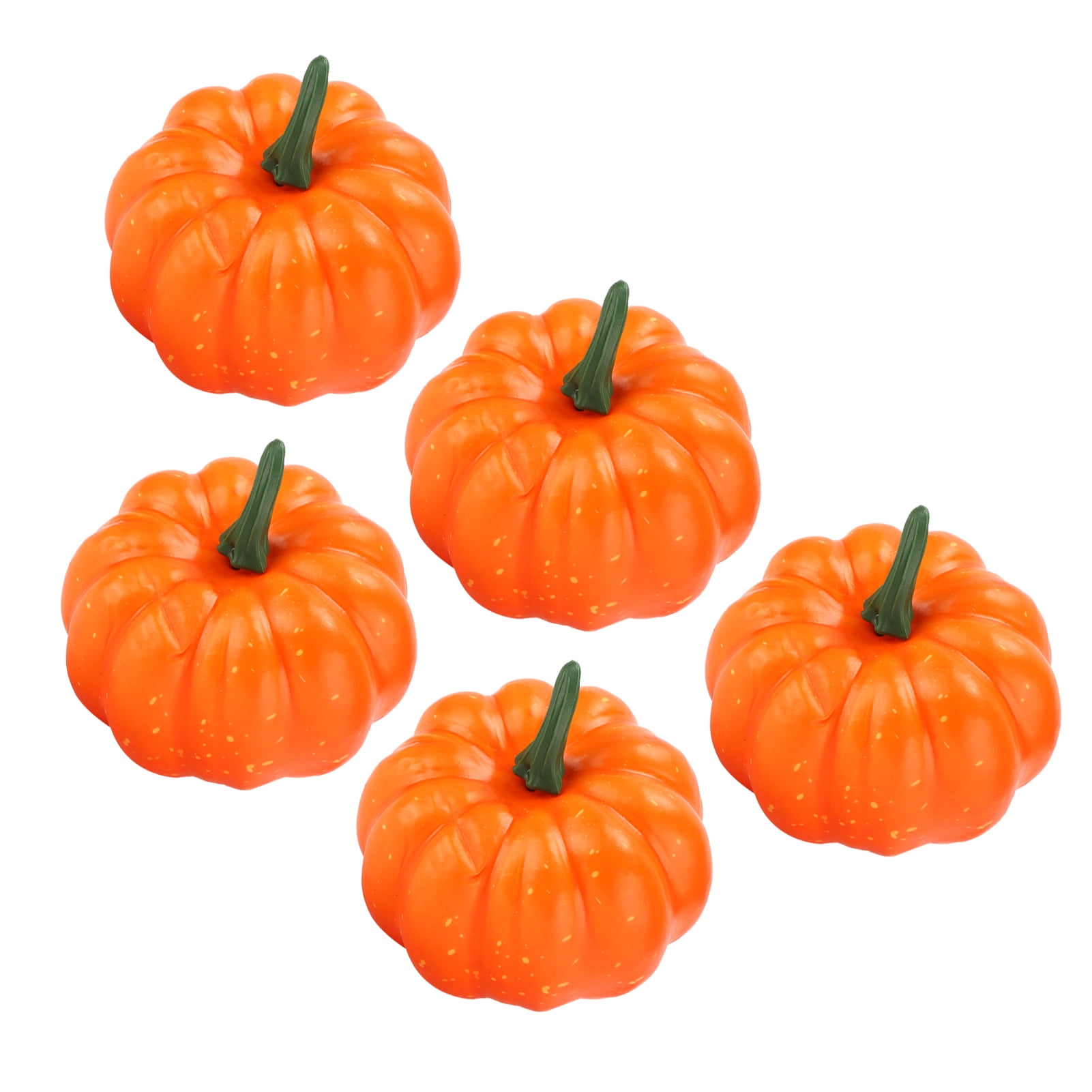 Fake Pumpkins, Craft Pumpkins Orange Color Cute 5pcs Mini For Children
