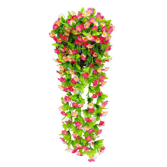 Fake Red Roses,Hanging Hanging Basket Bunch Violet Flower Hanging Garland Wisteria Orchid Wall Artificial Flowers Artificial Artificial Flowers