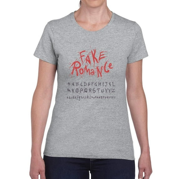 Fake Romance Design Shaped T-Shirt Women -Image by Shutterstock, Female XX-Large