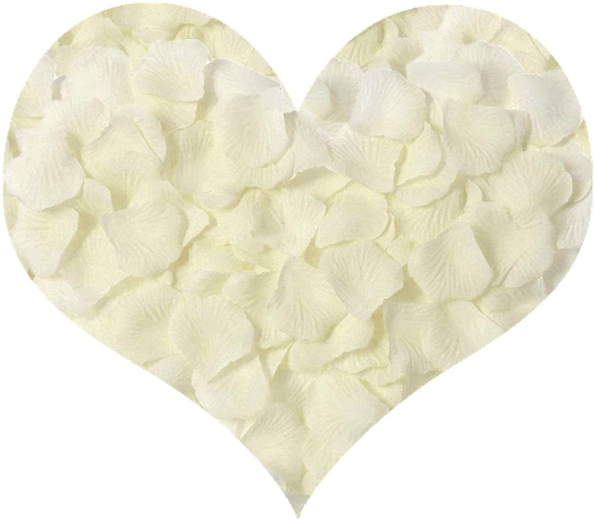 Fake Rose Petals for Romantic Night, Artificial Silk Flowers Faux Petal