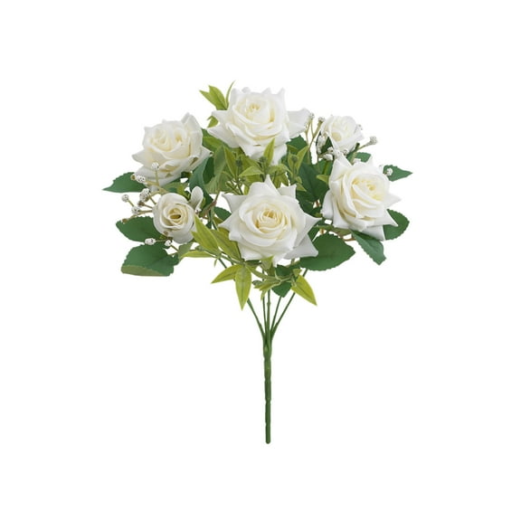 Fake Rose Petals Silk Flowers 7 Head Crimped Roses 17x31cm for Wedding Hand Corsage Photography Decoration Real Rose Petals