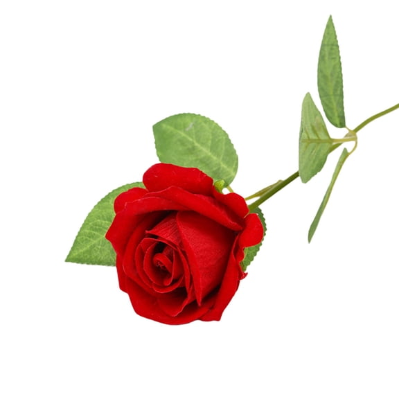 Fake Rose, Single Artificial Rose 21" Real Touch Flowers High Simulation Wedding Anniversary Romantic Gift for Elegant Home Decor Red Fake Roses Valentine's Day Gift,Red,21.07"