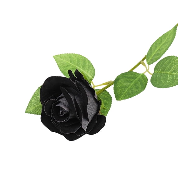 Fake Rose, Single Artificial Rose 21" Real Touch Flowers High Simulation Wedding Anniversary Romantic Gift for Elegant Home Decor Red Fake Roses Valentine's Day Gift,Black grey,21.07"