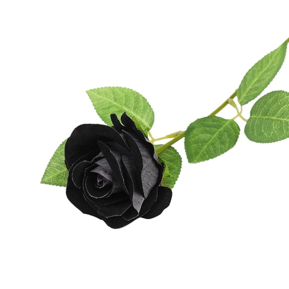 Fake Rose, Single Artificial Rose 21" Real Touch Flowers High Simulation Wedding Anniversary Romantic Gift for Elegant Home Decor Red Fake Roses Valentine's Day Gift,Black grey,21.07"